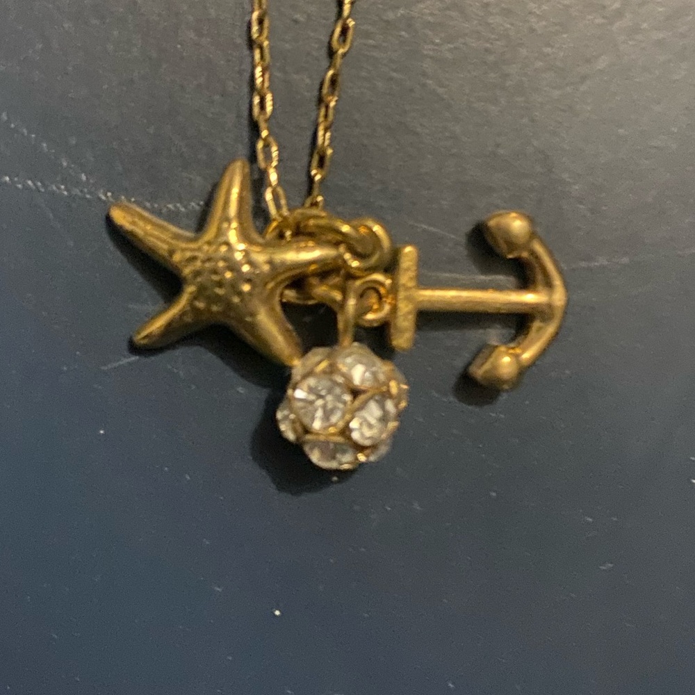 Jcrew long nautical charm necklace
